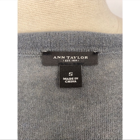 Ann Taylor Viscose Cashmere Blend LongLine Open Front Cardigan - Picture 9 of 9